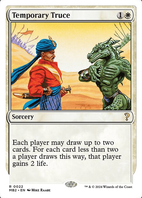 Temporary Truce (White Border) - Mystery Booster 2 #22 (Near Mint)
