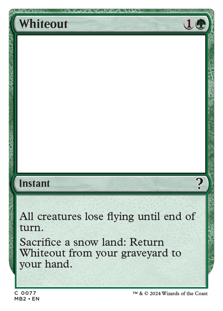 Whiteout (White Border)