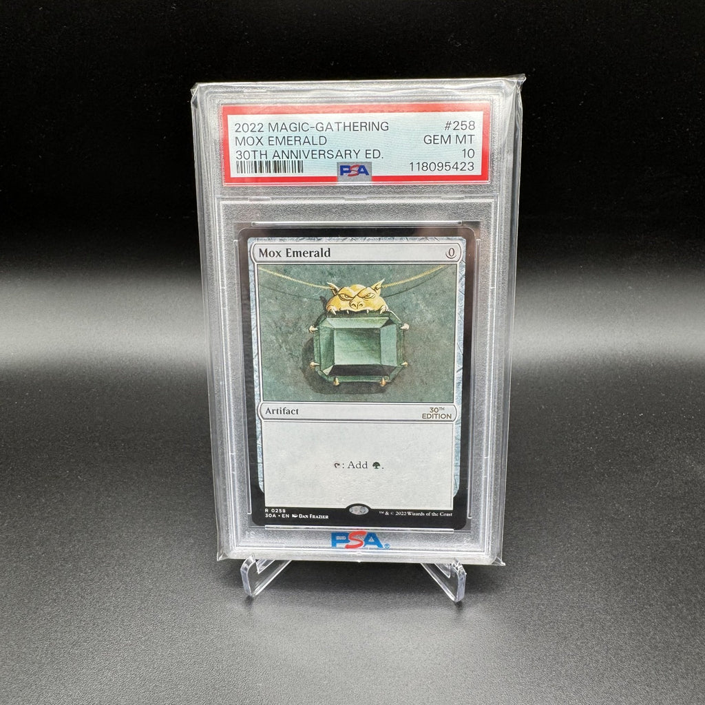 Mox Emerald #258 30th Anniversary Edition PSA 10 front